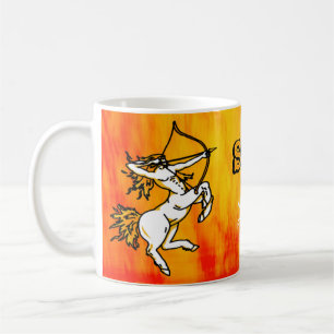 Mug Sagittarius Le feu Archer signe une boue astrologi