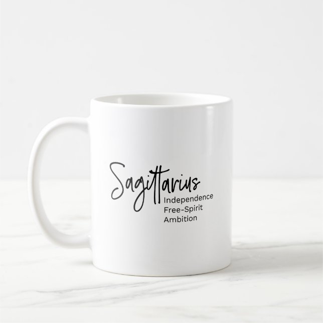 Mug Sagittarius signe zodiaque trait positif (Gauche)