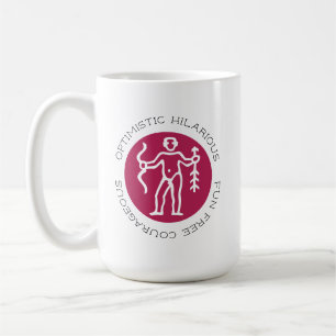 Mug Sagittarius Zodiac Star Signal Personnalité Trait
