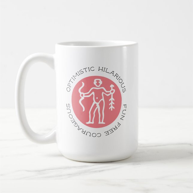 Mug Sagittarius Zodiac Star Signal Personnalité Trait  (Gauche)