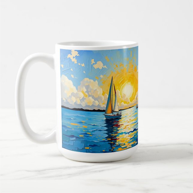 Mug Sailboat at Sunset (Gauche)
