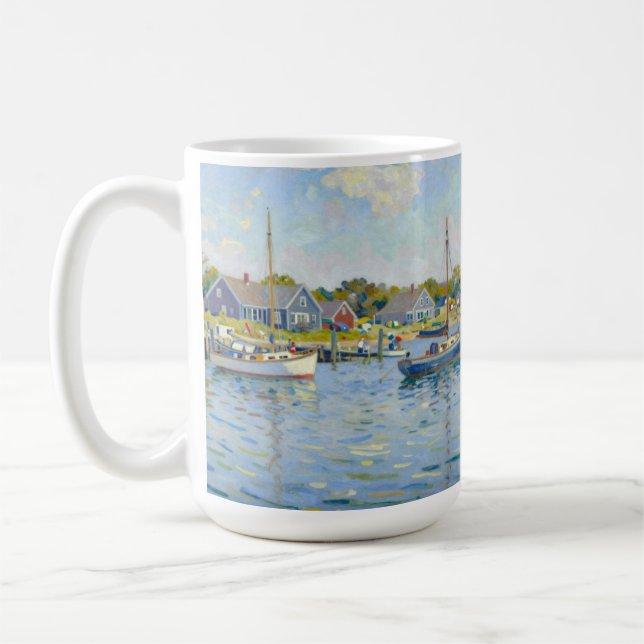 Mug Sailboats Impressionism New England (Gauche)