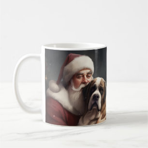 Mug Saint Bernard avec le Père Noël Festif Noël
