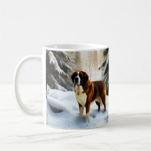 Mug Saint Bernard Laisser Neige Noël