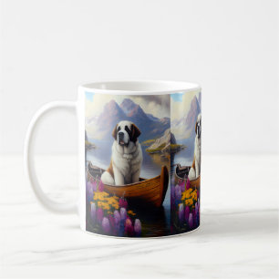 Mug Saint-Bernard sur une pagaie : Une aventure panora