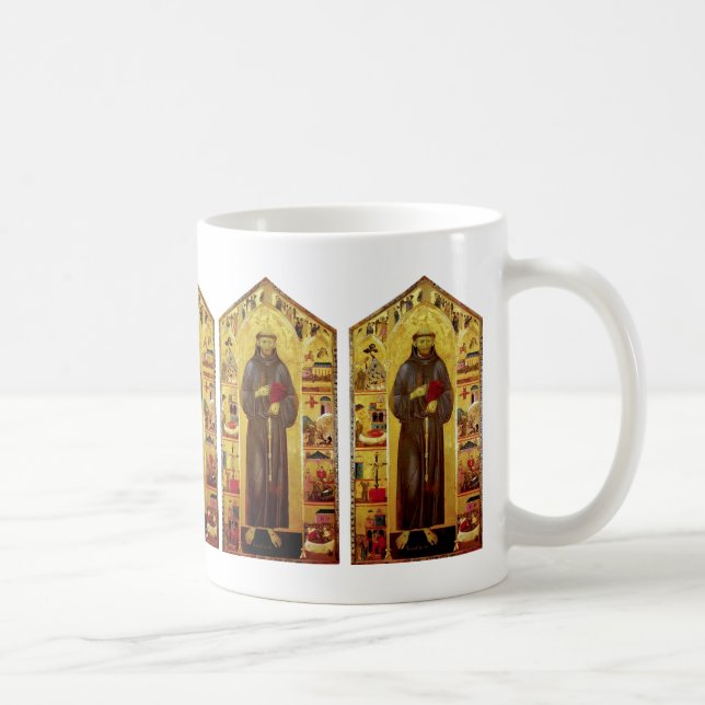 Mug Saint Francis d'iconographie médiévale d'Assisi (Droite)