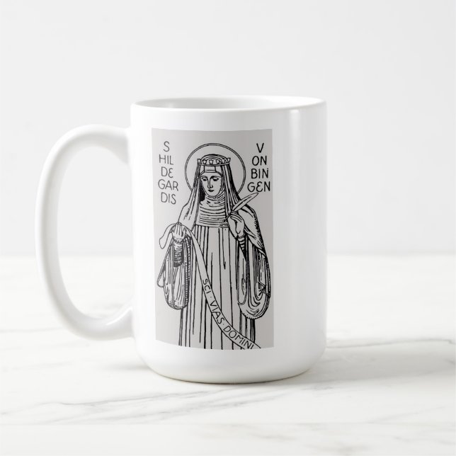 Mug Saint Hildegard de Bingen Abbess bénédictine (Gauche)