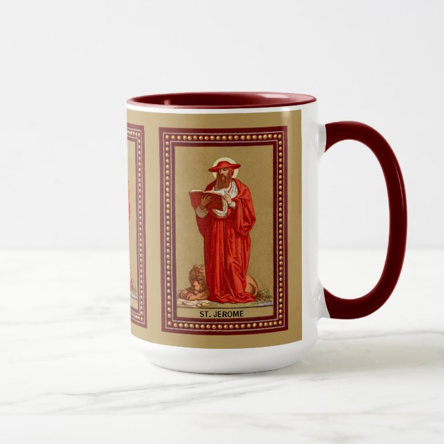 Mug Saint Jérôme, cardinal avec Lion (P 004) (Droite)