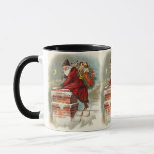 Mug Saint Nicolas victorien de Noël sur le toit