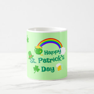 Mug Saint Patrick's Day Shamrock Pot of Gold Celtic Kn