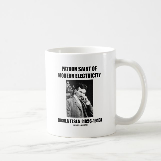 Mug Saint patron de l'électricité moderne (Nikola (Droite)