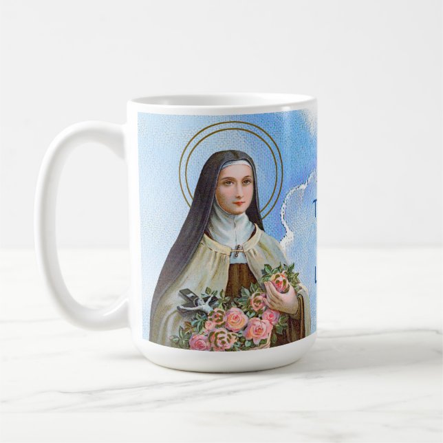 Mug Saint-Thérèse de Lisieux la Petite Fleur (BJE 01) (Gauche)