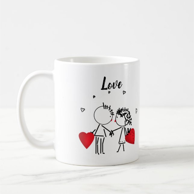 Mug Saint Valentin amour vacances personnalisées engag (Gauche)