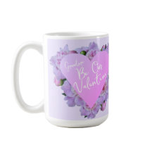 Saint Valentin Fleurs de Coeur violet rose élégant