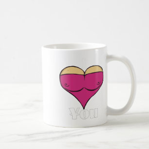 Mug Saint-Valentin je t'aime avec mon gros cœur de poi