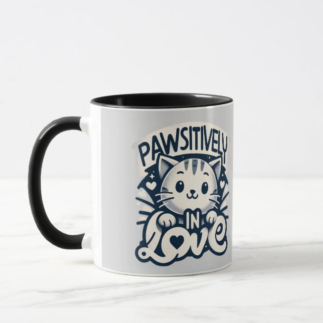 Mug Saint-Valentin - Pawistivement dans l'amour (Gauche)