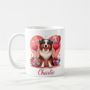 Mug Saint-Valentin personnalisé Berger Australien