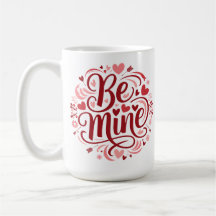 Saint Valentin "Soyez à moi" Typographie Design