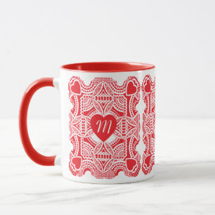 Mug Saint Valentin vintage, Coeurs Victoriens Die Cut