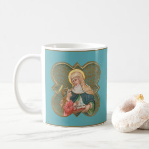 Mug Sainte-Anne et la BVM dans un Quatrefoil barbelé (