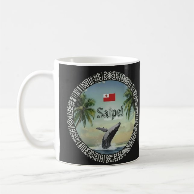 Mug Saipe Tonga Eua whale tropical pacific island (Gauche)