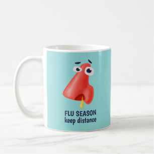 Mug Saison de la grippe Maintenir la distance Runny Ne