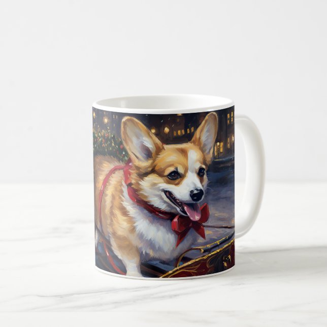 Mug Saison de Noël de Corgi (Devant droit)