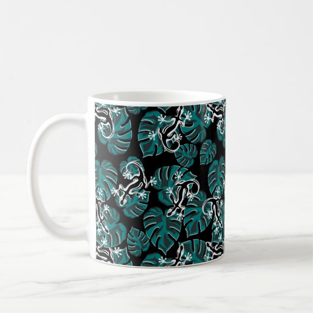 Mug Salamander et Motif de la feuille verte (Gauche)