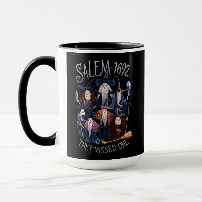 Mug Salem 1692 Ils Ont Manqué Une Sorcière Halloween (Gauche)