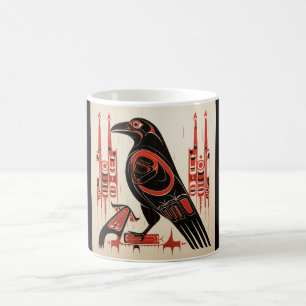 Mug Salish natif pacifique northwestern style art rave