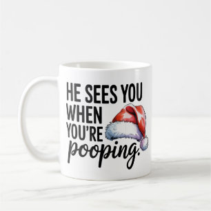 Mug Salle de bain Il vous voit quand vous faites caca