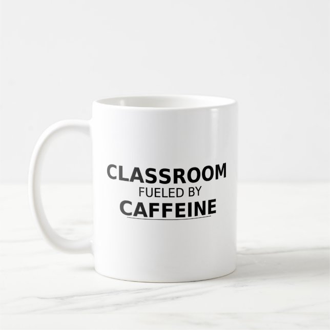 Mug Salle de classe alimentée par la caféine (Gauche)