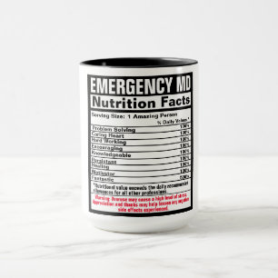 Mug Salle d'urgence Médecin Funny Éléments nutritifs M