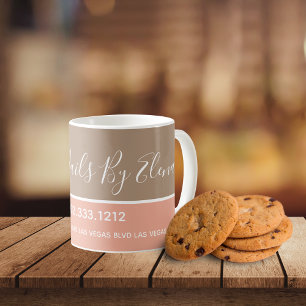 Mug Salon à ongles minimaliste tendance Colorblock Bus