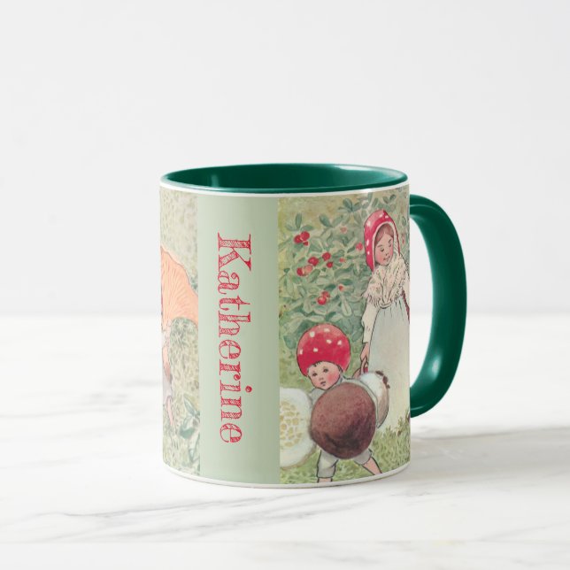 Mug Salon de champignons personnalisé Conte d'eau Elsa (Devant droit)