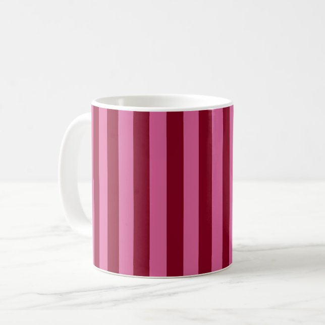 Mug Salsa Flamingo Rayure Rose (Devant gauche)