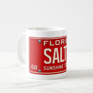 Mug Salty Life 1969   Plaque d'immatriculation rouge r