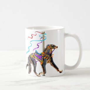 Mug Saluki Carousel Noir & Tan