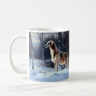 Mug Saluki Laisser neiger Noël