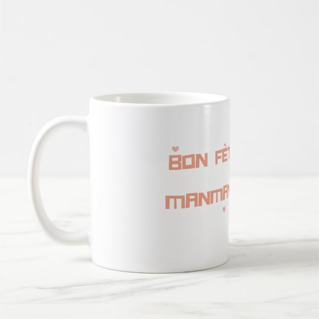 Mug Salutation de la fête des mères haïtiennes avec de (Gauche)