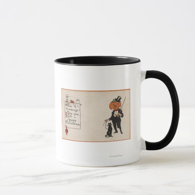 Mug Salutation HalloweenJack-O-Lantern à Tux (Droite)