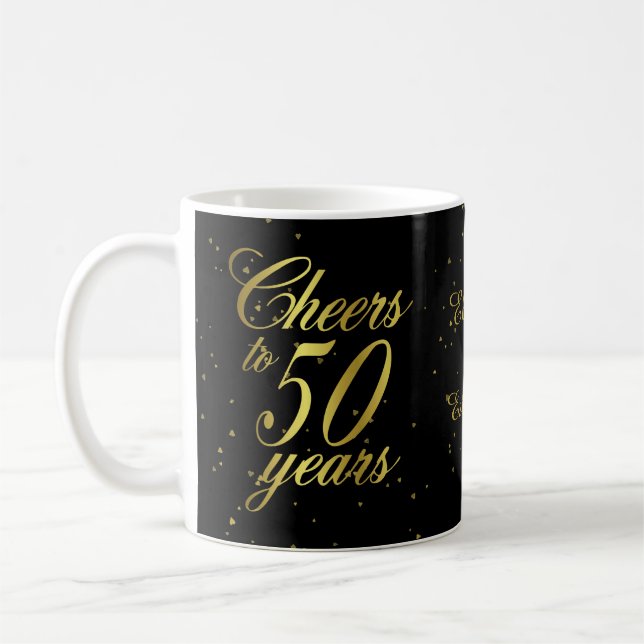 Mug Salutations à 50 ans 50e anniversaire (Gauche)