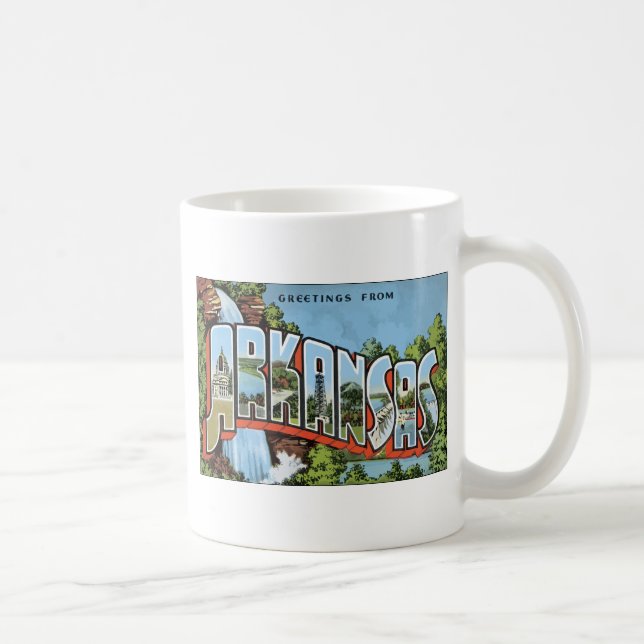 Mug Salutations d'Arkansas, cru (Droite)