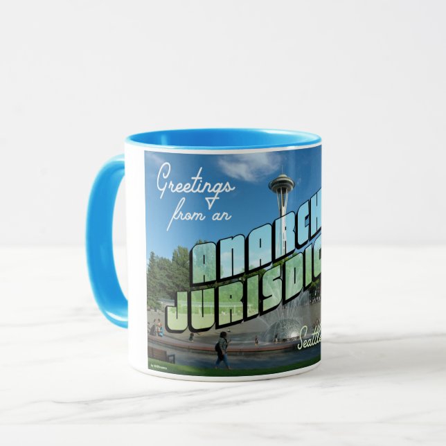 Mug Salutations de l'Anarchiste Seattle! (Devant gauche)