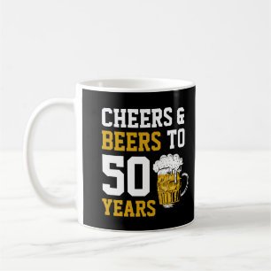 Mug Salutations et bières à 50 ans 50e anniversaire