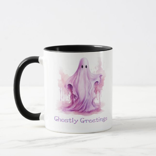 Mug Salutations Ghottantes Pink Ghost Halloween (Gauche)