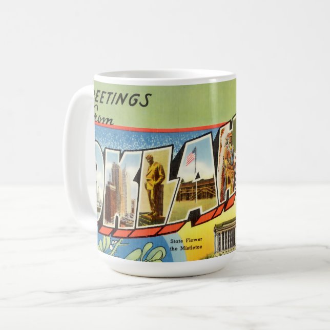 Mug Salutations vintages De Oklahoma Travel (Devant gauche)