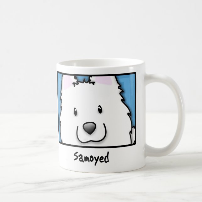 Mug Samoyed carré de bande dessinée (Droite)