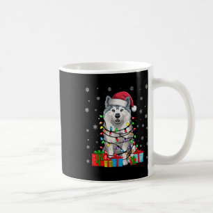 Mug Samoyed Chien Moins moche Noël Éclairage Santa Cha