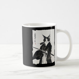 Mug Samurai Cat Tee Vintage Ukiyo-e Guerrier Art Graph